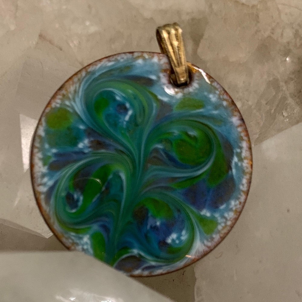 Handmade Inga medium round pendant